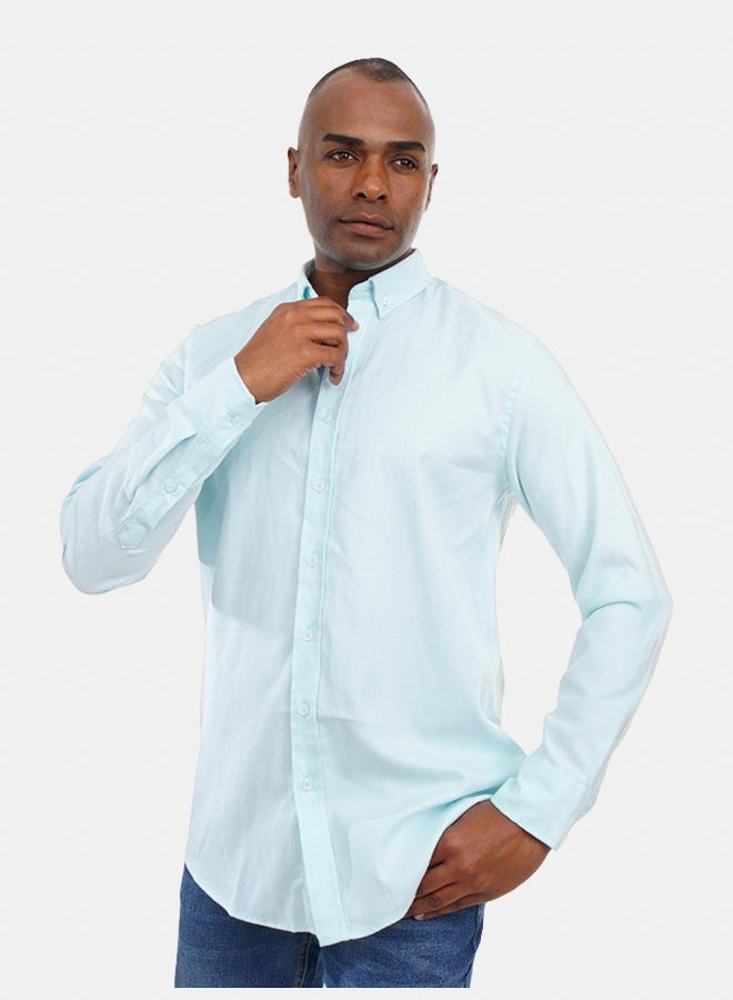 FIRE WOOD FireWood Long Sleeve Shirt  For Men- Aqua - Image 3